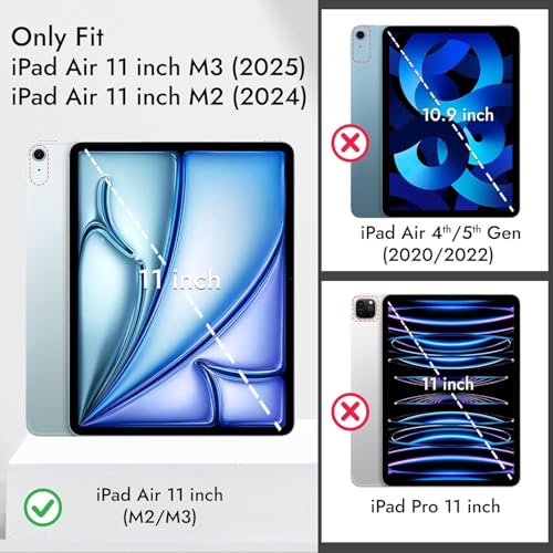 Image of compatible with Apple iPad Air M3 /M2 2025 /2024 7th /6th Gen Generation 11 inch Tempered Glass Screen Protector Guard Full Screen Coverage Edge to Edge with Easy Installation kit | Anti-Scratch & Smudge Proof
