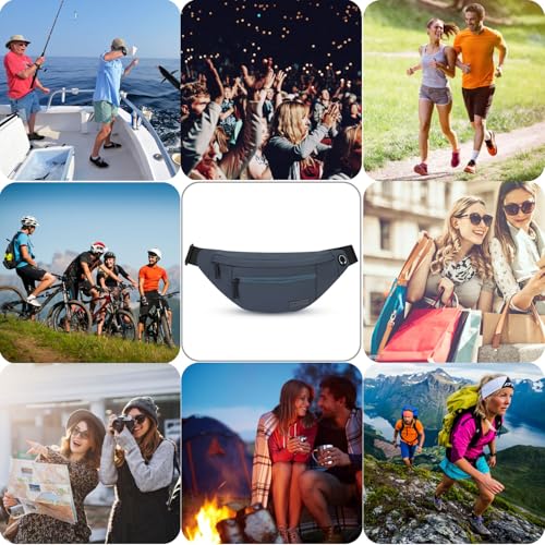 Image of MAXTOP Large Fanny Pack Crossbody Bags for Men Women Sling Bag with 4-Zipper Pockets,Runner Gifts for Enjoy Traveling Hiking Workout Dog Walking Casual Hands-Free Passport Bag Carrying All Phones