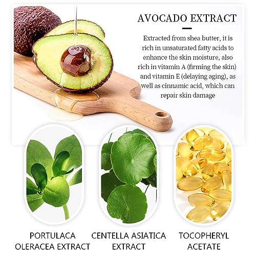 Skincare Gift Set Women - Avocado Skin Care Sets & Kits - Skincare Gifts For Teenage Girls - Pamper Gifts for Her with Cleanser-Toner-Face Serum-Eye Cream-Face Cream-Lip Balm(6PCS) - Image 4