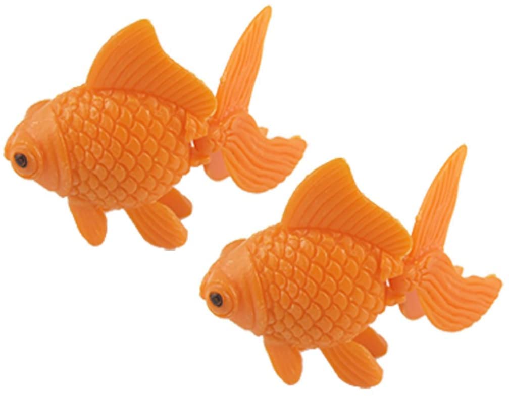 XYWHPGV 2-Piece Plastic Aquarium Manmade Fantail Goldfish Decor/Wiggle Tail Fishes, Orange(eb553 fcfbc 17fad 300ad 792f6 ae140