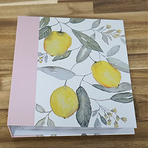 Elysian Hills Lemon Recipe Binder 8.5" X 9.5" - Includes 60 Recipe Cards 12 Dividers 30 Half Sheet And 10 Whole Sheet Page Protectors. Perfect Way To Store Your Favorite Recipes In Your Kitchen. #TOP5
