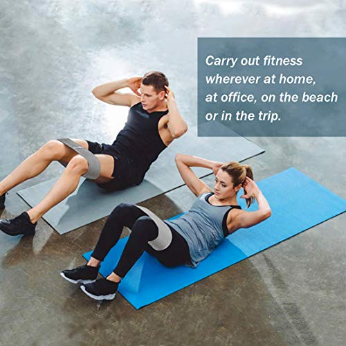 Te-Rich Fabric Resistance Loop Exercise Bands, Cloth Booty Training Bands, Heavy/Non-Slip/Thick Wide Fitness Elastic Circle Band for Legs and Butt/Squat/Glute/Hip/Thigh, Gym Workout Band for Women/Men - Thumbnail 2