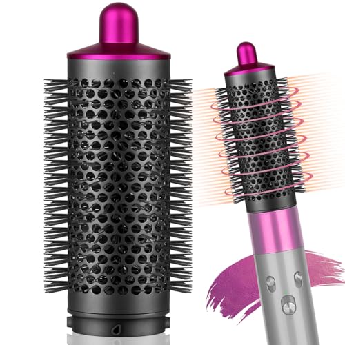 FRBBY Round Brush Attachment Compatible with Dyson Airwrap HS01 HS05, Oval Shape Volumizing Brush Attachment for Creates Soft Waves & Curls, Hair Dryer Airwrap Attachments for Short/Long Hair, Rose