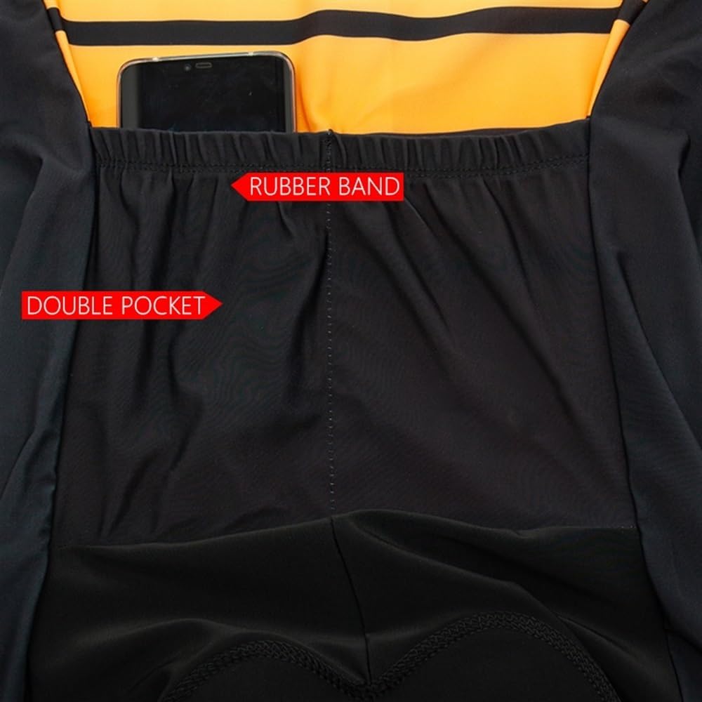 Traje de triatlón for hombre, traje de ciclismo, mono, pantalones de manga larga con bolsillos, Jersey de ciclismo de montaña, mono(04,Medium)