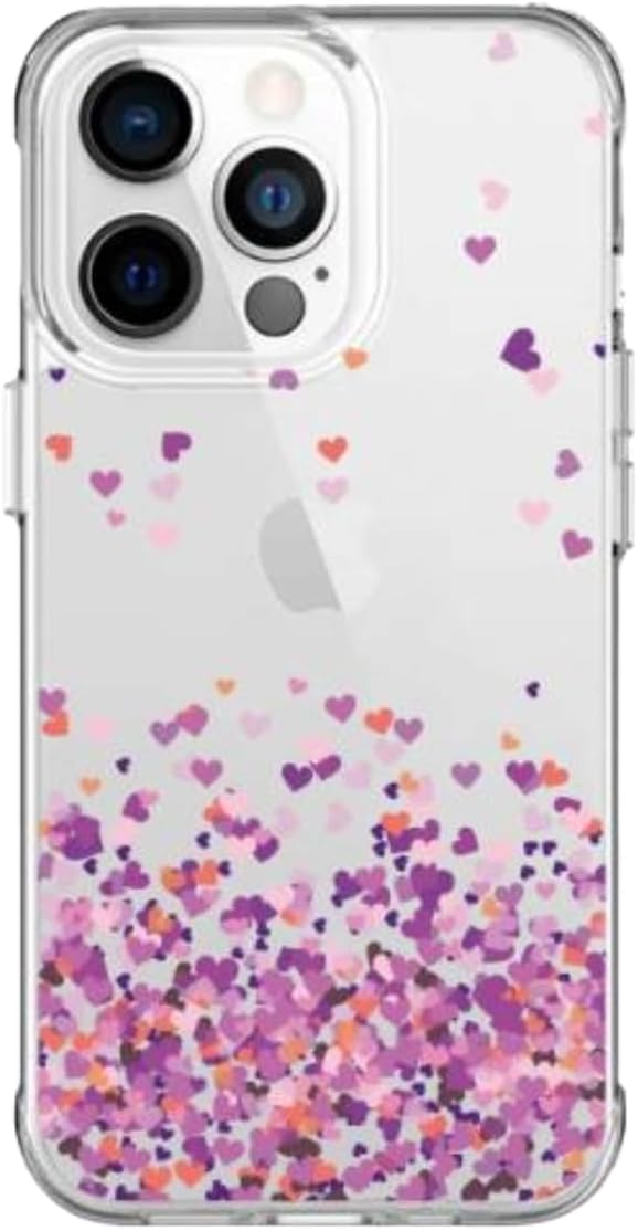 Capa Capinha Anti Impacto para Celulares Apple - Estampa Corações Pink (Iphone 16 Pro Max)