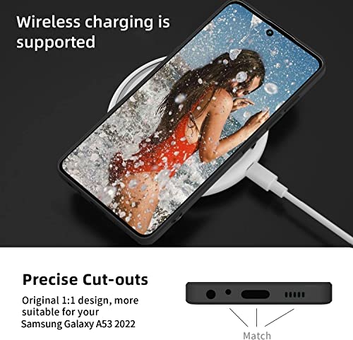 Image of DIZORO Microfiber Candy Case Compatible for Vivo V27 5G Smooth Touch Cushion Liquid Soft Silicone Gel Rubber Phone Cases Non-Slip Full Body Protective Shockproof Back Cover - Black