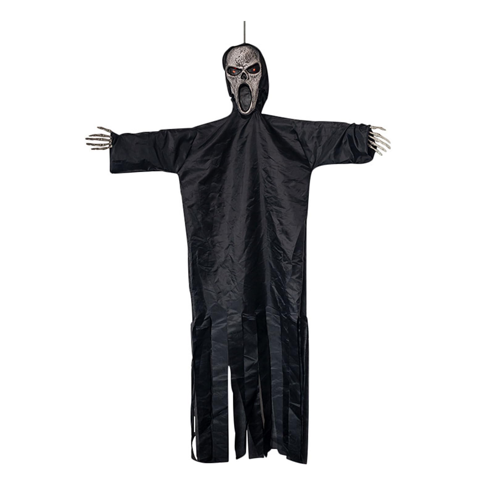 Halloween Hanging GhostsProp Voice Control Scream Scary Scarecrows Decoration with Light-Up Eyes for Yard Outdoor Indoor Halloween Decoration Front Yard Patio Scream Scarecrow Hanging Ghostly