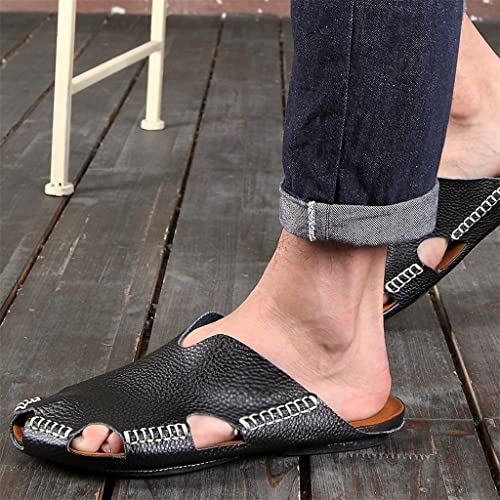 Street Slippers Men's Shoes Outdoor Beach Walking Fashion Slippers Slip-On Men's Shoes(C,40)3