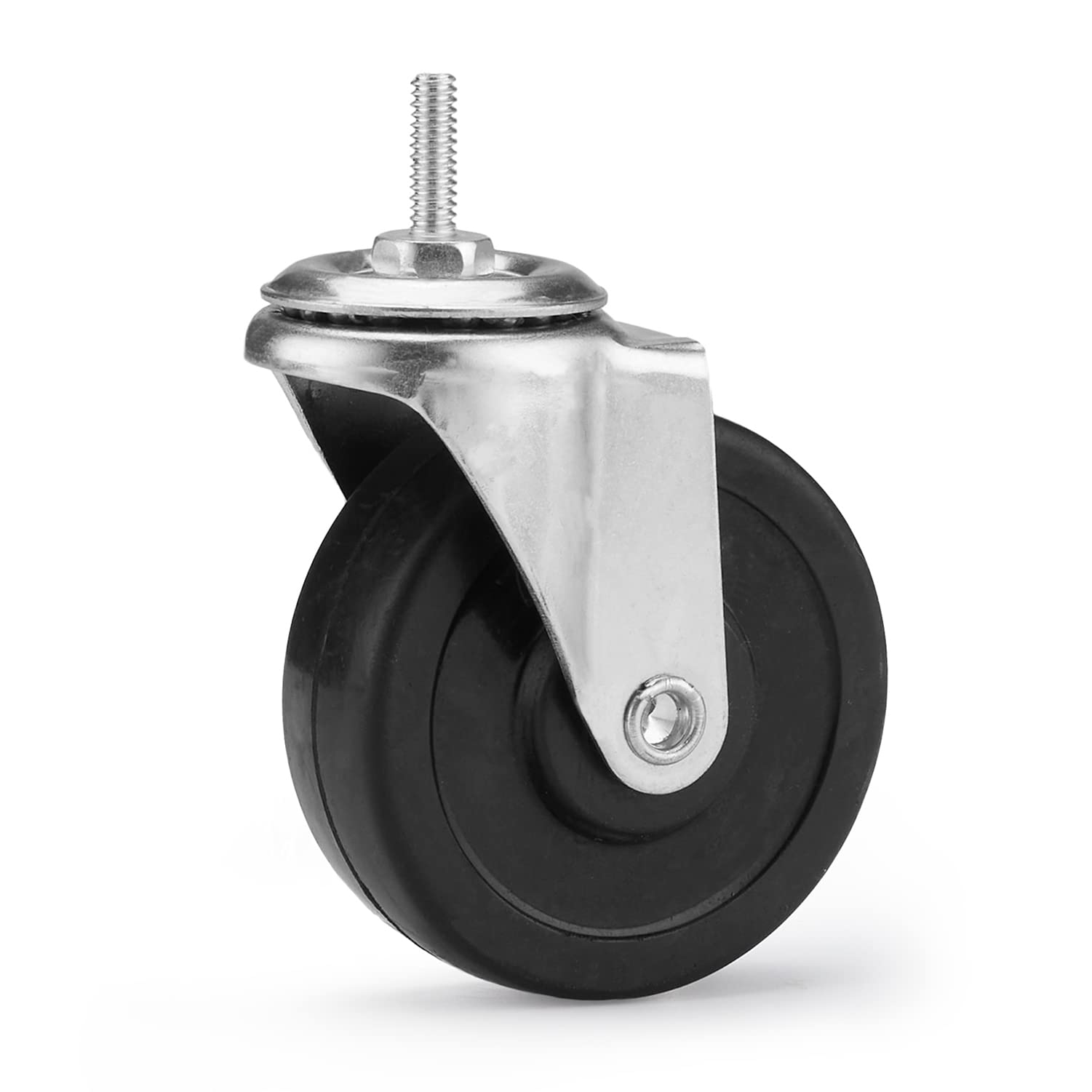 Kółka 3-calowe do regału, zestaw 4 szt., trzpień gwintowany 1/4", 5/16", trzpień 3/8", wszystkie w zestawie, uniwersalne do wszystkich rodzajów regałów