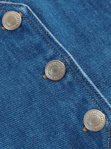 Image of marc & janie Girls Denim V Neck Vest Vintage Button Down Tank Jacket Sleeveless Soft Tops 241359