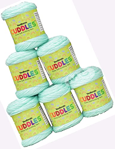 Image of Vard Hman 100% Acrylic Wool Grape Green 6 PC Baby Wool Ball Hand Knitting Wool /Art Craft Soft Fingering Crochet Hook Yarn-B Art-ADCI