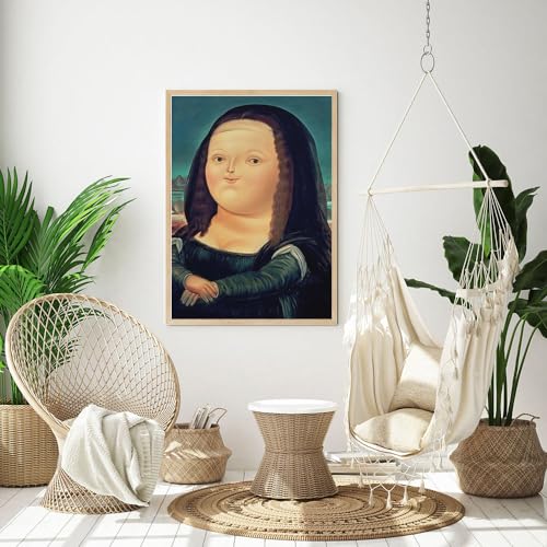 Mona Lisa Poster door Fernando Botero kunst aan de muur Fernando Botero Prints Fernando Botero Canvas schilderij voor Home Art Picture Decor 40x60cm geen lijst - Afbeelding 3