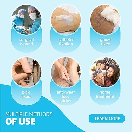 Image of OK TAPE OKPore Transparent Medical Tape (Pack of 24) - First Aid Surgical Tape Hypoallergenic and Breathable for Wound Dressing Care, Latex Free, 1in x 10yds