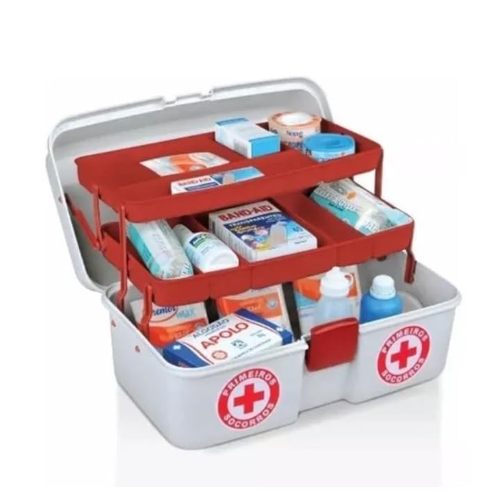 Maleta Primeiros Socorros Organizadora De Medicamentos e Remédios
