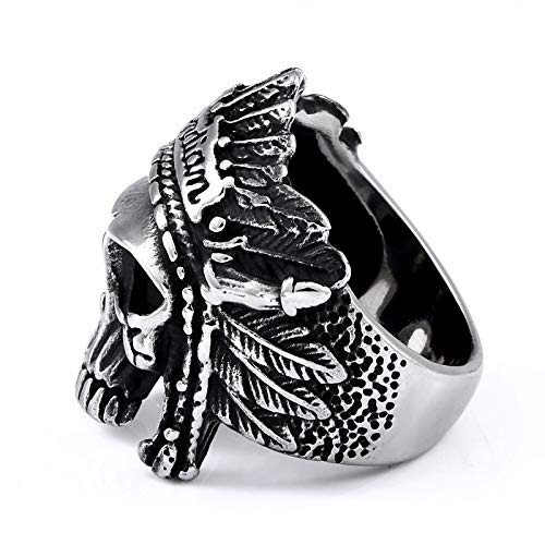 Image of Genuine Stainless Steel Ring Jewelry for Men Fashion Punk Biker Skull Rings