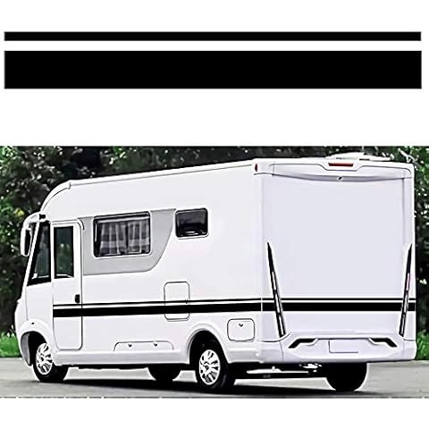 Goolsky Car Two side RV Stripes Graphics Decals Car Stickers Vinyl Graphics for Caravan Travel Trailer Camper Van Cover