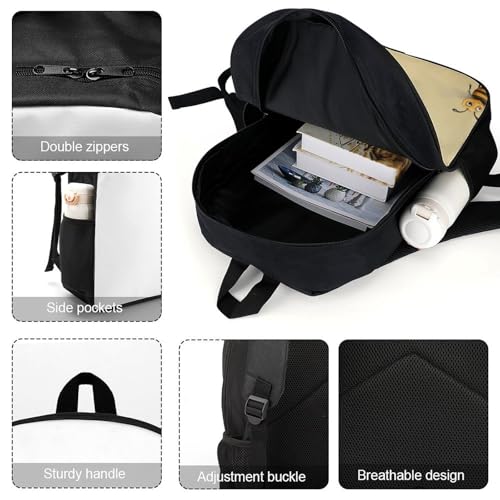 Bee Backpack for Men Women, Heavy Duty Backpack Large Capacity, Durable Lightweight Travel Daypack4