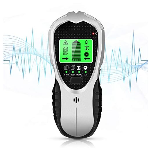 Jansamn Stud Finder Scanner, Wall Scanner Detector, 4 in 1 Stud Sensor Center Finders for Studs, Deep, Metal, and AC Wires Detection, HD LCD Display and Audio Alarm