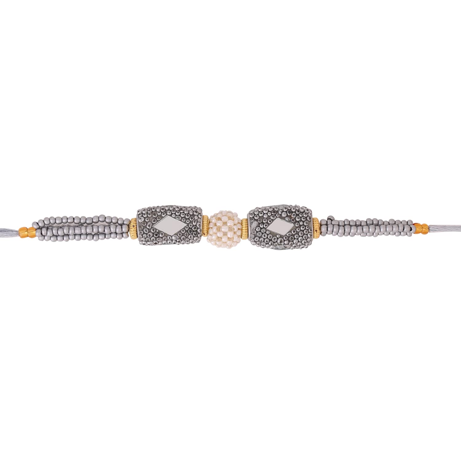 Voylla Silver Beaded and Pearls Rakhi with Roli Chaawal Pack (B098TKFT5Y) Amazon Price History, Amazon Price Tracker