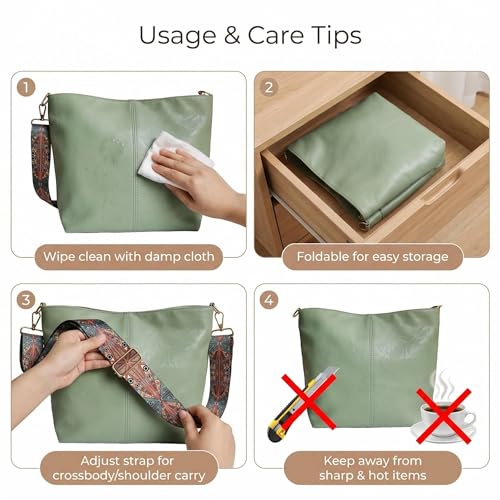 Image of Fashion Hobo Bags for Women Vegan Leather Crossbody Bag with Guitar Strap Shoulder Purses and Handbags