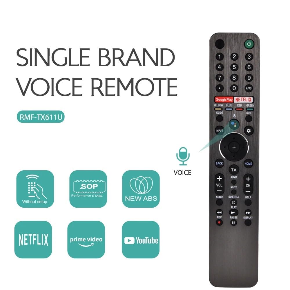 1 pz RMF-TX611U Telecomando vocale retroilluminato for TV 4K HD KD-55XH9505 KD-65XH9505 KD-75XH9505 KD-85XH9505 Sostituisci