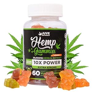 Juve Naturals Hemp Gummies for Pain, Sleep, Stress and Inflammation Relief, Focus, Immunity Boost | Natural Vitamin C…