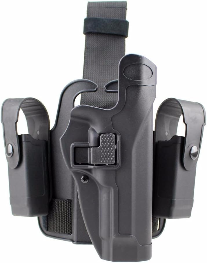 Sponsored Ad – Tactical Leg Holster Right Hand Paddle Drop Thigh Gun Holster with Snap Button Magazine Torch Pouch for Glock 17/19/22/23/31/32 (2 Colors Optional)