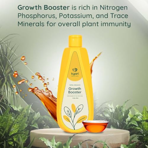 Image of Kyari Plant Growth Booster Liquid Fertilizer 250 ml - Organic Liquid Plant Food for Home Garden, Indoor & Outdoor Plants, Vegetables & Flowering Plants - 100% Natural for Plant Parents