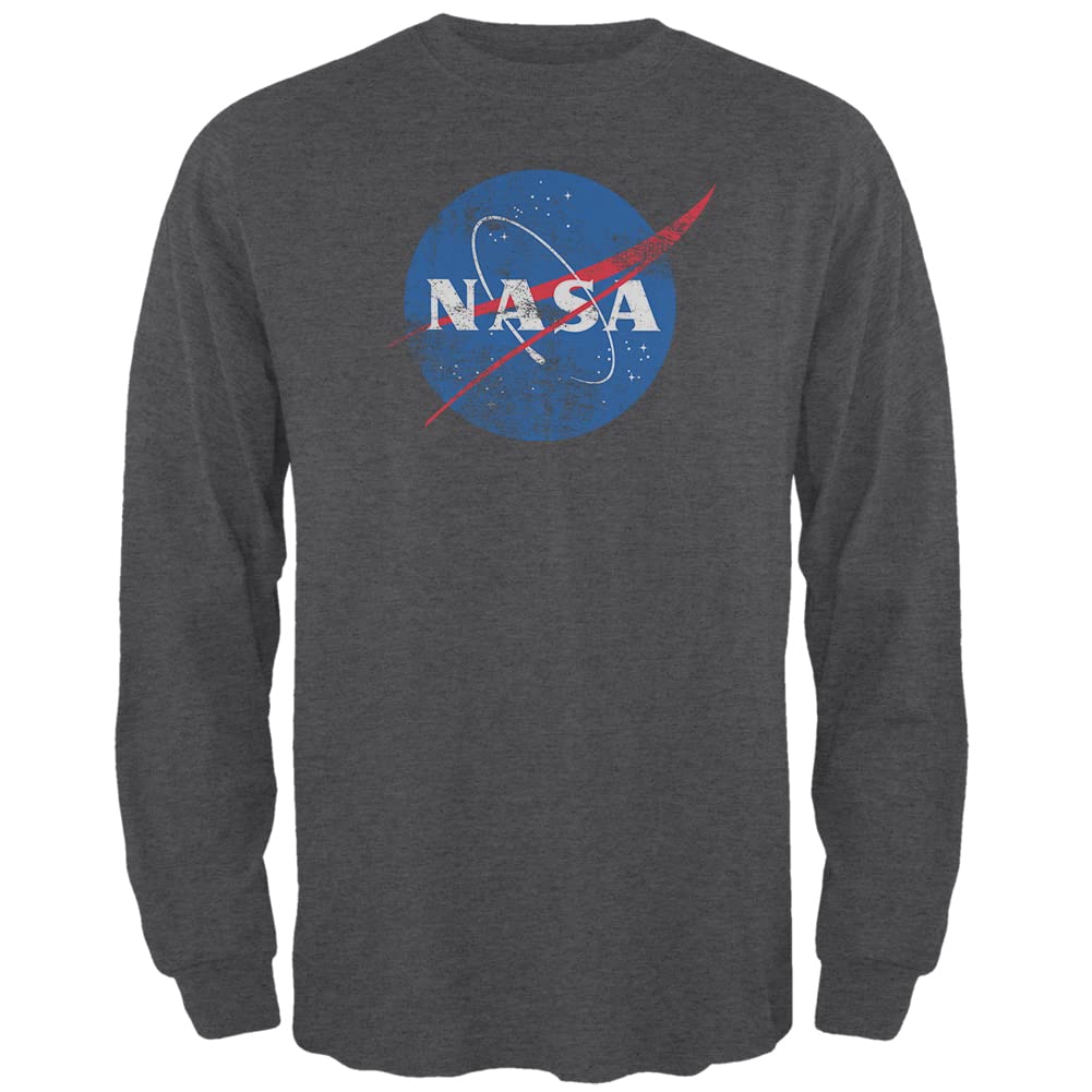 NASA Distressed Logo Adult Long Sleeve T-Shirt