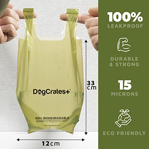 DogCrates+ Dog Poo Bags - 270 Leak Proof and Extra Thick Biodegradable Eco Poop Bags with Tie Handles, 15 Bags on a Roll, 18 Dispenser Refills, Strong Waste Bags - Image 3