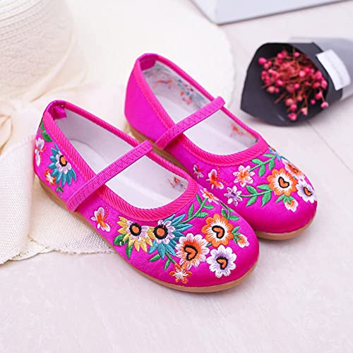 Girls Encanto Costume Shoes Mirabel Isabela Madrigal Floral Embroidery Mary Jane Flats Shoe Halloween Princess Dress Shoes4