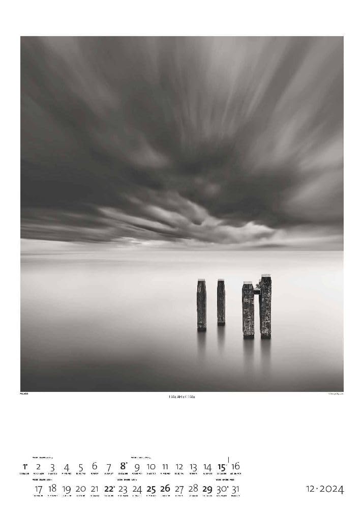 Black & White 2024 - Bildkalender 50x70 cm - Wandkalender XL - schwarz-weiß - Kunst - Hochformat - Palazzi: Fine Art Photography