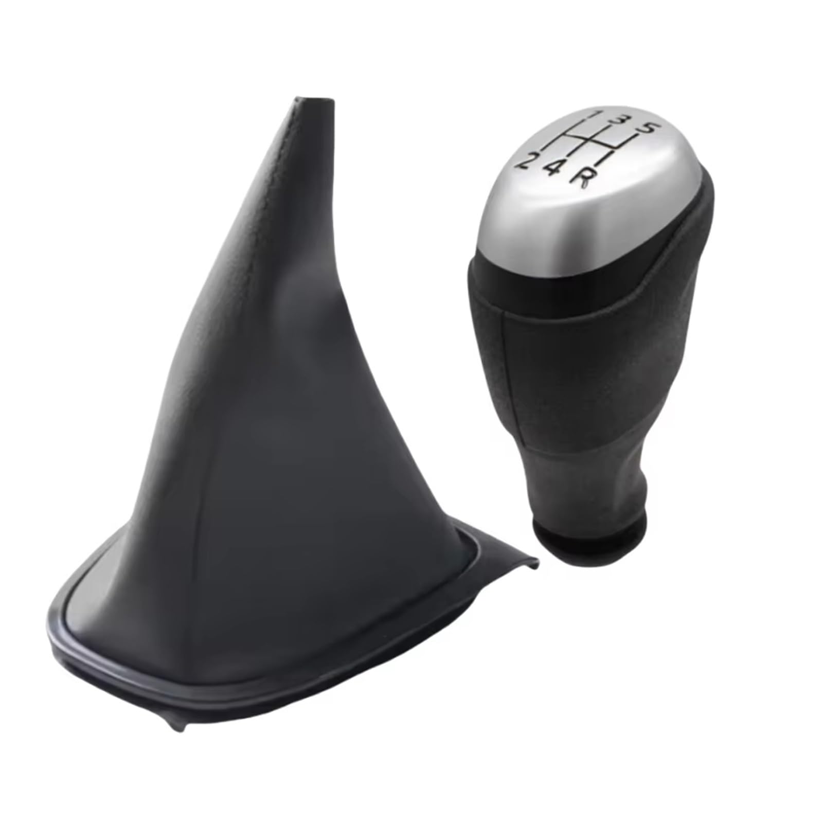 Ouvecr D Set 1 Car Shift Gear Knob Handle For Clio Mk4 Iv 2012-2020 5/6 Speed Gear Shift Knob Lever Shifter Pen Gearbox Gaiter Boot Collar Gear Shift Cover(D Set 1)