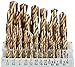 BOSCH GO29 29-Piece Assorted Set Gold Oxide Drill Bits with Included Case Standard Shank Diameters for General Purpose Applications in Wood, Plastic, Light-Gauge Metal