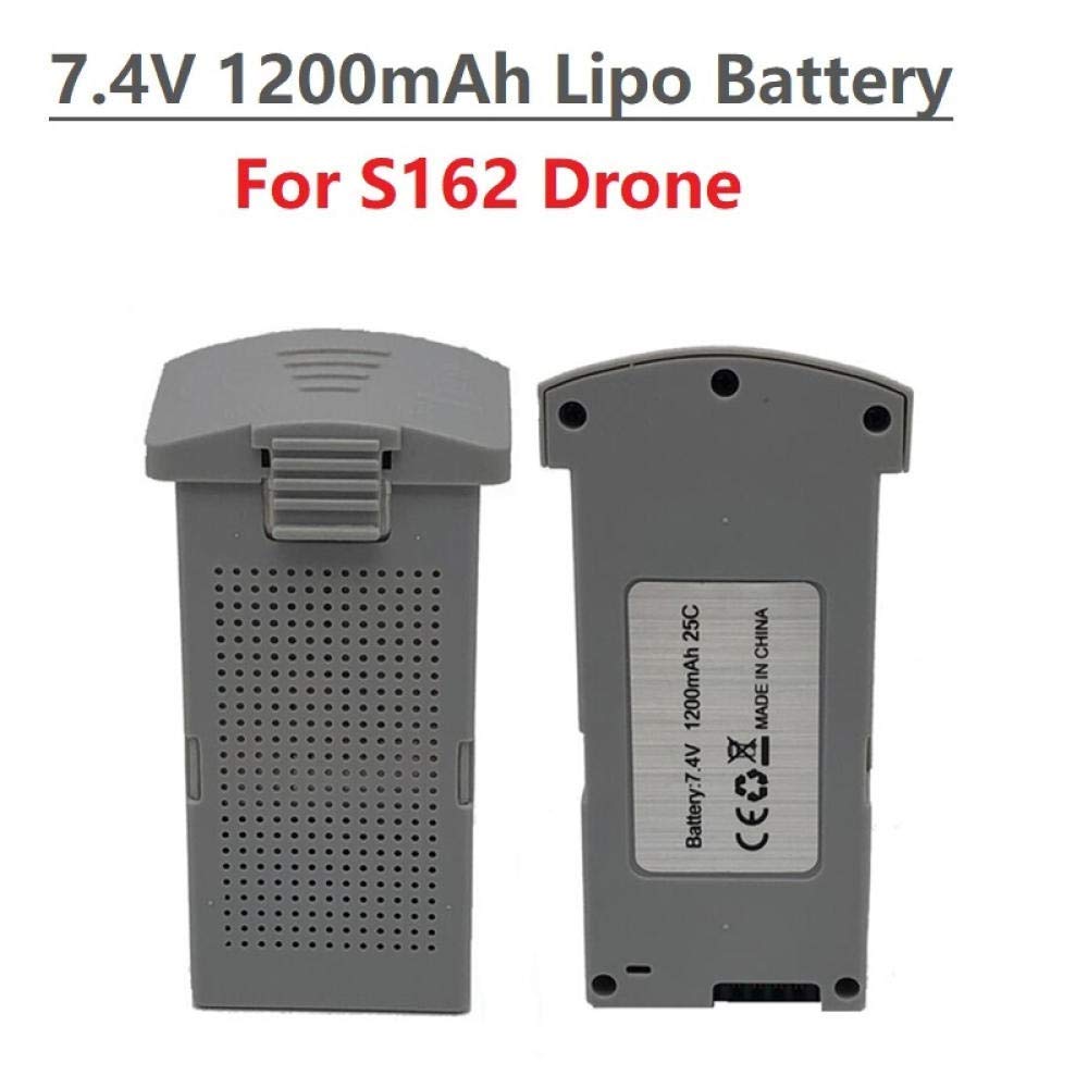Batteria di Backup ad Alte Prestazioni 7.4V 1200mAh Batteria Lipo per S162 / S162PRO Drone RC Quadcopter Pezzi di Ricambio per S162 / S162 PRO Drone batteria-3PCS (Color : 2pcs)