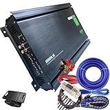 Audio360 AD6000.1 Monoblock Car Amplifier Bundle, 6000W Max Power, Includes 0-Gauge ANL Fuse Amp Wiring Kit, Compact Class D 1-Ohm Stable Subwoofer Amplifier with 91dB SNR