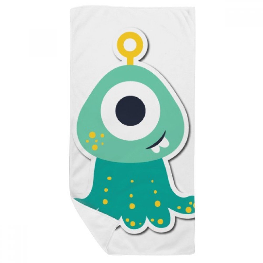 Serviette de bain motif monstre extraterrestre et univers multicolore essuie-mains doux