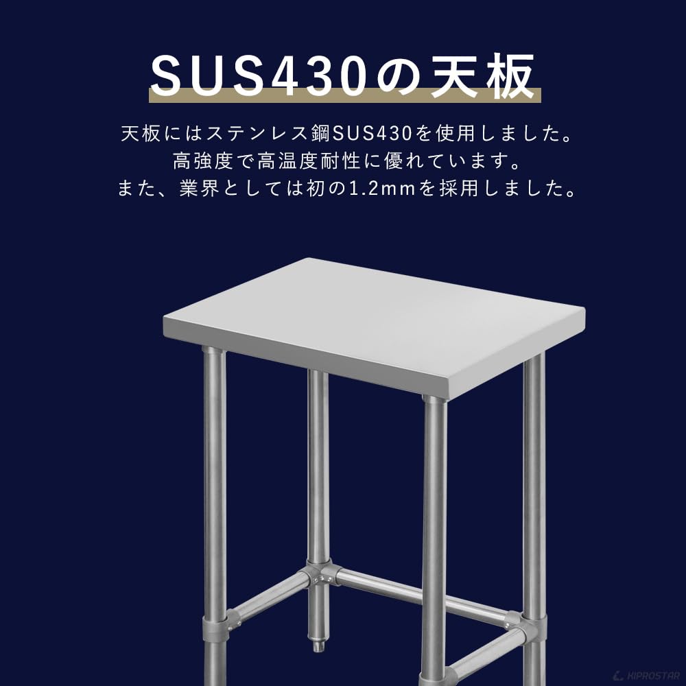 Amazon.co.jp: ステンレス 作業台 三方枠 業務用 調理台 厨房 750×450 