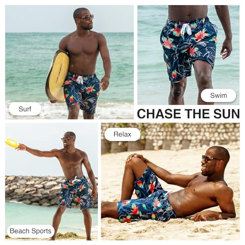 Image of Kanu Surf Men's Big Viper Extended Size Stripe Swim Trunk