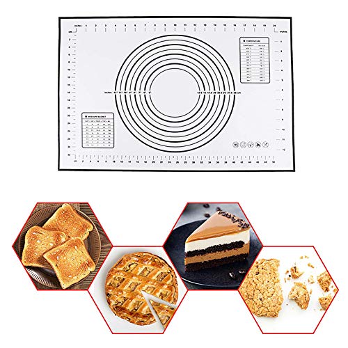Tapete de silicone para fazer massa de pão com medidas antiderrapante antiaderente para bolo de rolo