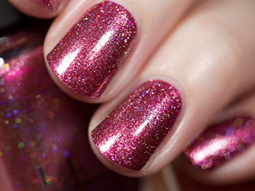 Image of ILNP Velvet Rope - Dark Magenta Holographic Metallic Nail Polish