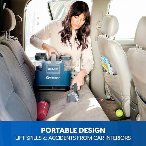 Vacmaster SCB0501 Aspirateur Nettoyeur de Tapis pour canapé, Tapis, Rembourrage, Voiture | Aspirateur Eau-Sec Forte Aspiration Lavage Eau décontamination | 500W, Bleu