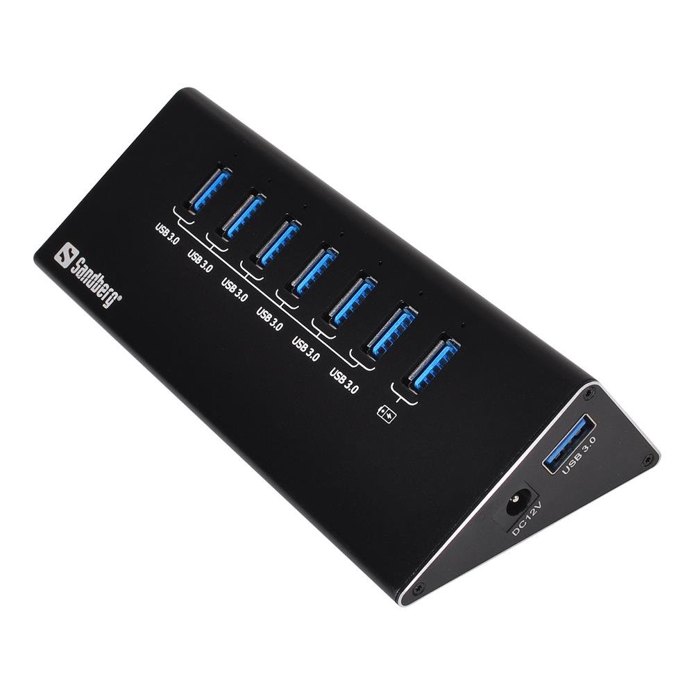 Sandberg USB 3.0 Hub with 7 Ports, Black