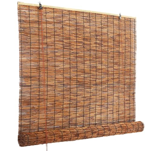 Estores de Bambú, Persiana Enrollable para Ventanas,Porches,Patios, 55 68 70 85 90 115 120 135 145 150 165 175 180cm, Protección de Privacidad Cortinas de Caña