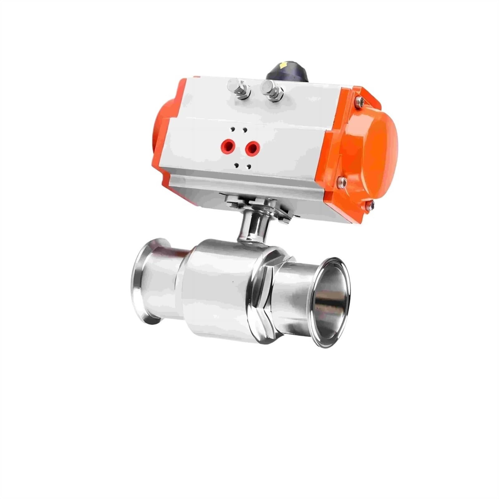 Uzkohhlgk 63Mm(Dn50) 63Mm 304 Stainless Steel Ball Valve Two Piece Tri Clamp Ferrule Type With Double Acting Cylinder
