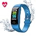 Produktbild Fitness Armband mit Blutdruckmessung,Smartwatch Fitness Tracker mit Pulsmesser Wasserdicht IP67 Fitness Uhr Blutdruck Messgeräte Pulsuhr Schrittzähler Uhr für Damen Herren Anruf SMS SNS Beachten