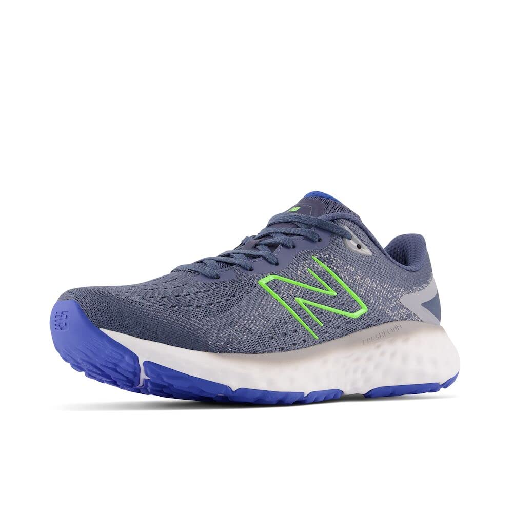 New Balance Men's Fresh Foam EVOZ V2 Running Shoe, Natural Indigo/Vintage Indigo/Pixel Green, 7.5