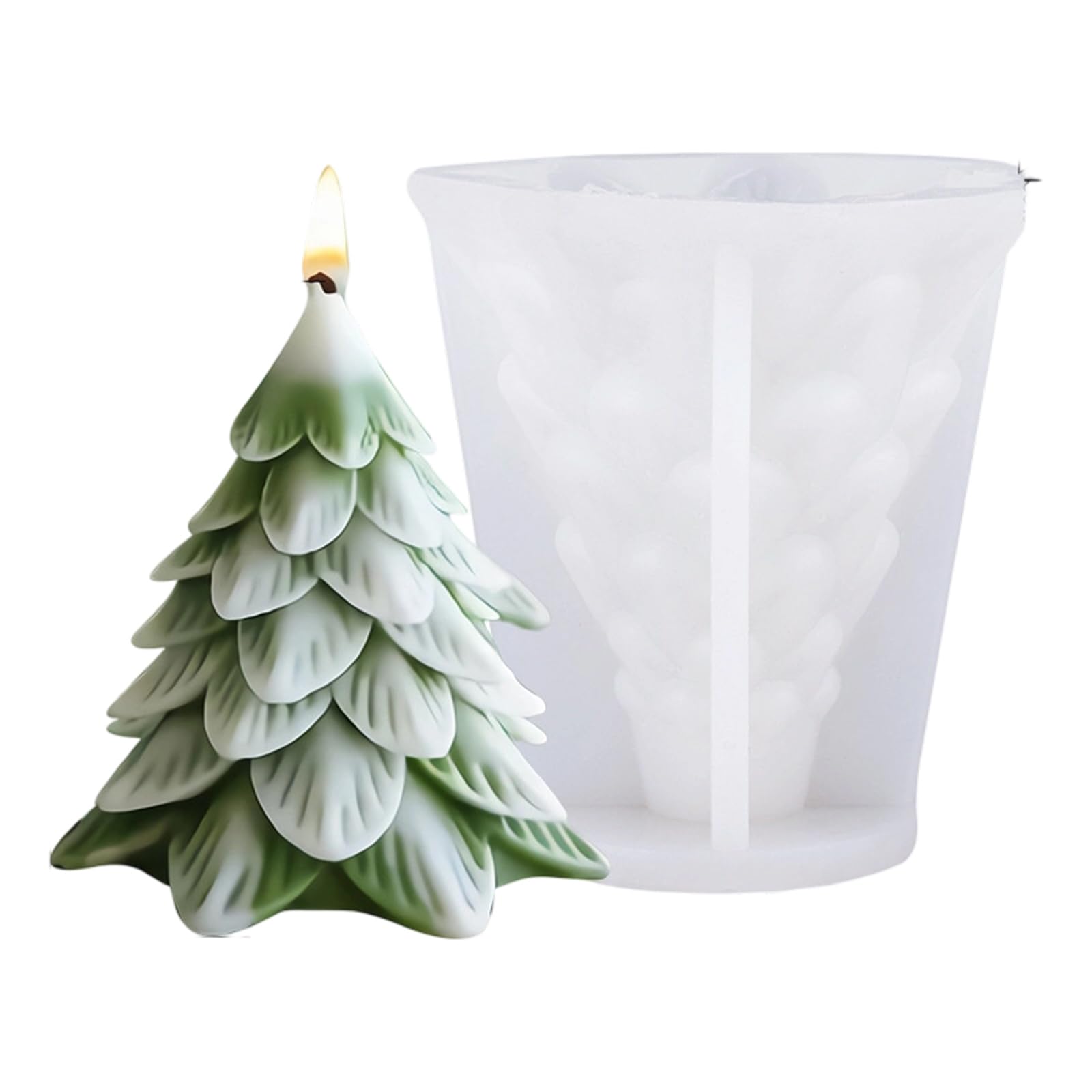 YTtkku Christmas Tree Molds Silicone Plasters Casting Ornament Epoxy Resin Molds Christmas Tree