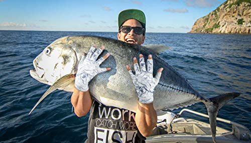 image for Riverruns Fingerless Fishing Gloves- Fishing Sun Gloves- UV Protection