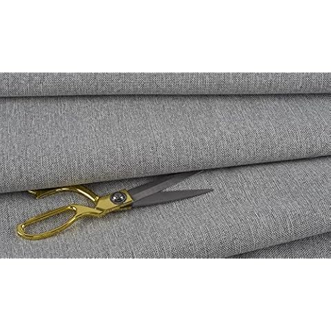 Linen Look Wool Effect Upholstery Fabric, Curtain, Sofa, Cushion, Craft Material 140 cm Wide, Sold by The metre (Per Metre, Light Grey) Cover
